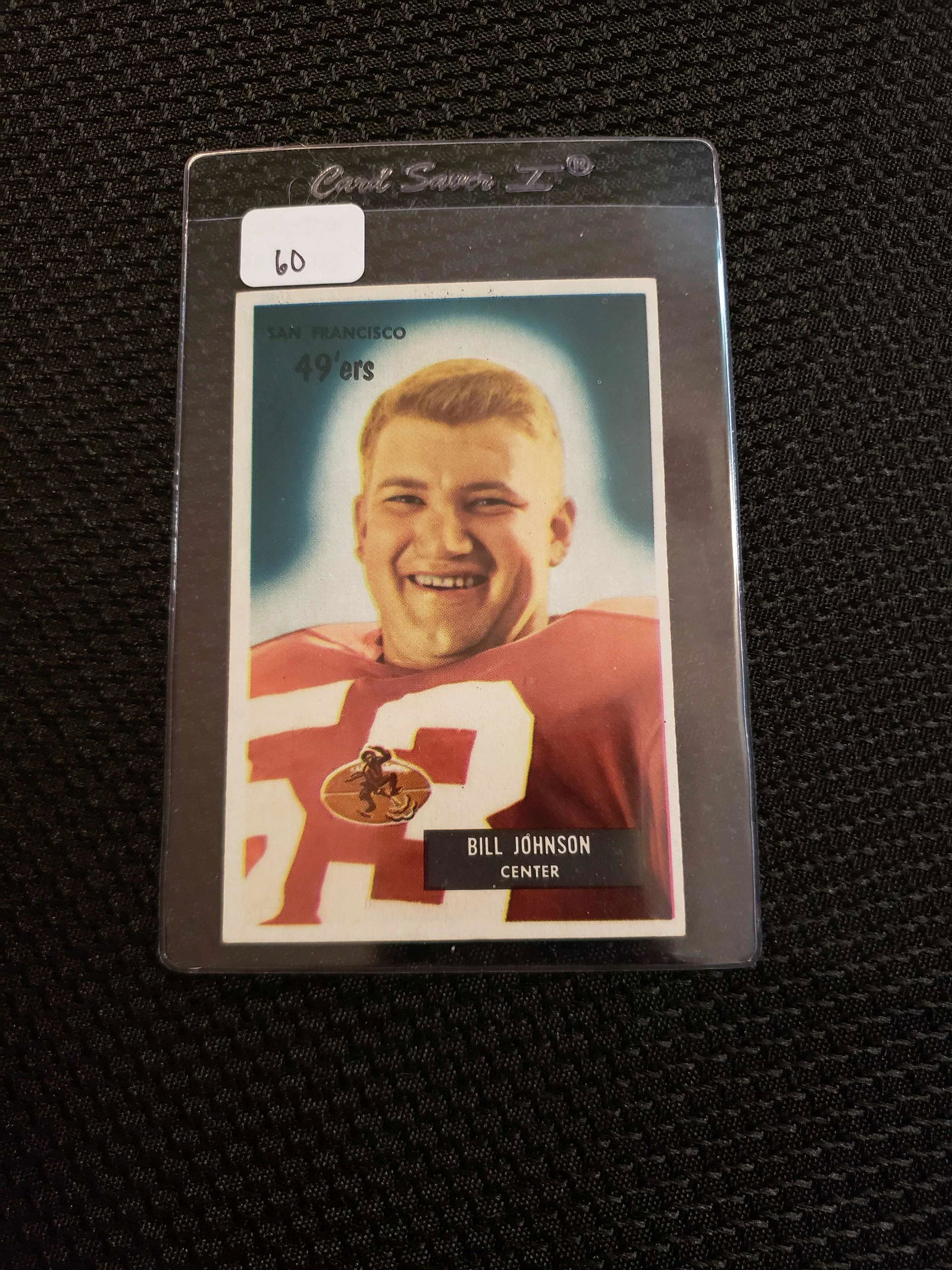 1955 BOWMAN FOOTBALL #46 BILL JOHNSON 49ers (1 of 2)