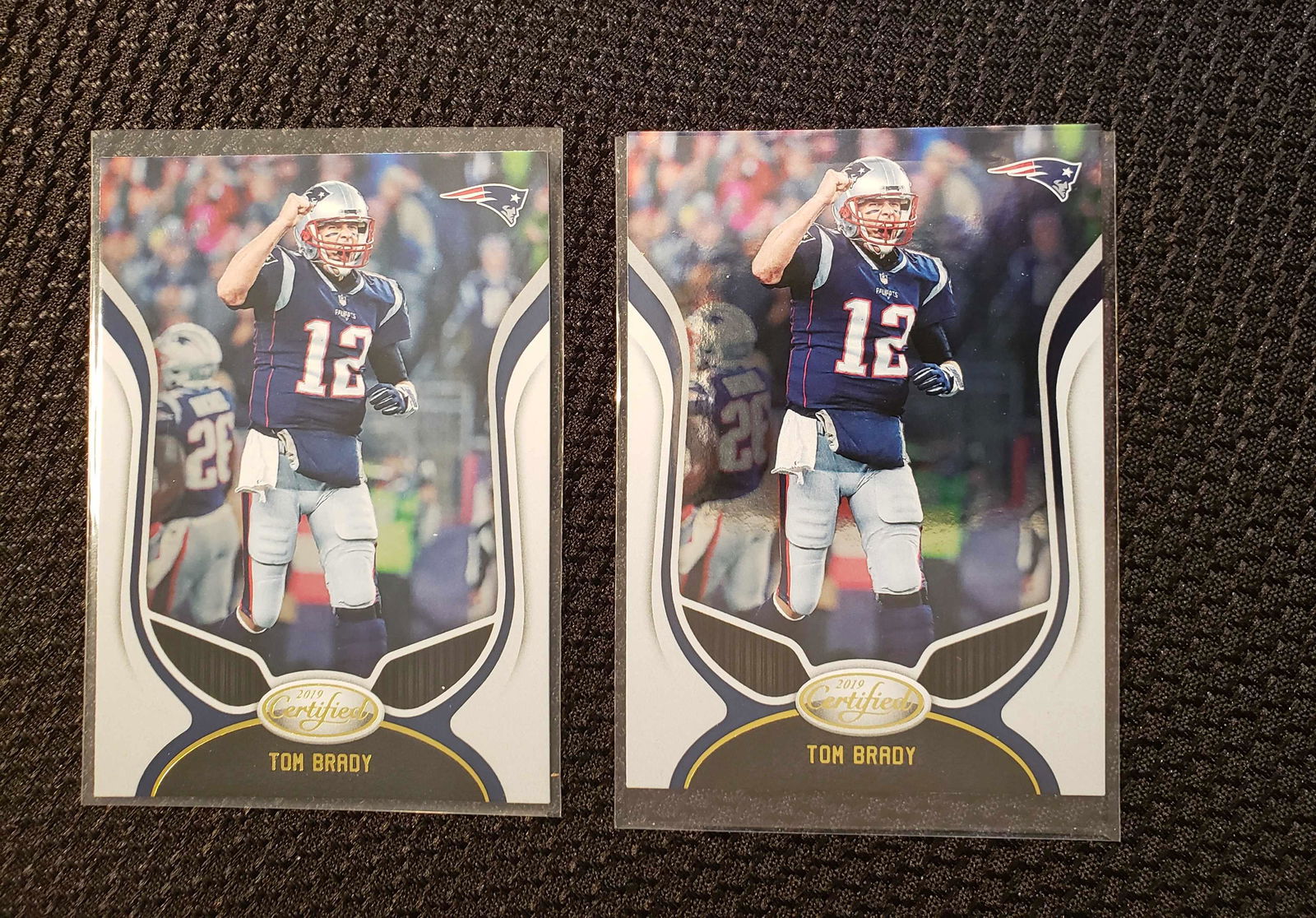 (2) 2019 PANINI CERTIFIED #1 TOM BRADY NE PATRIOTS (1 of 1)