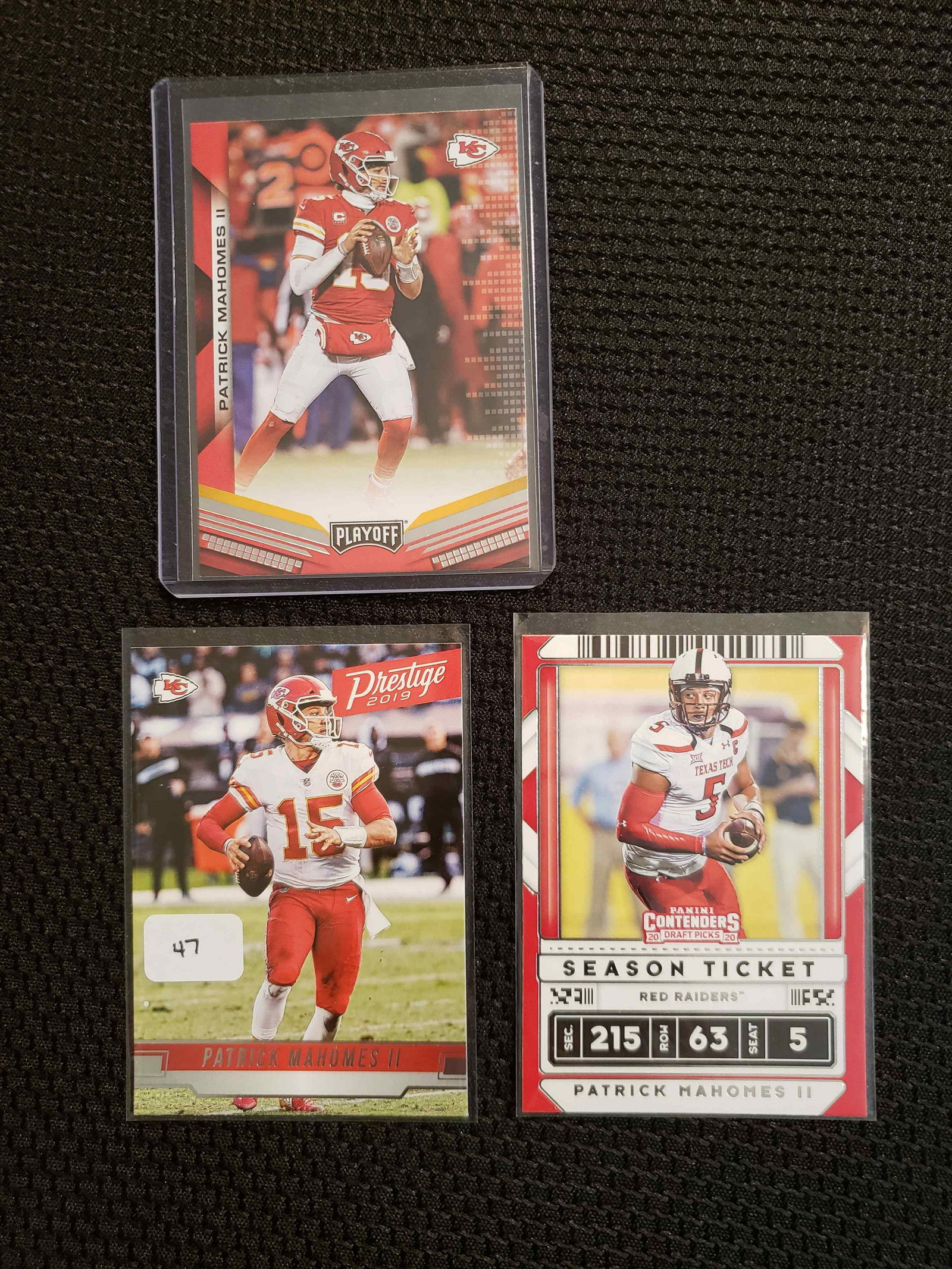 LOT OF 3 PATRICK MAHOMES CARDS (1 of 1)