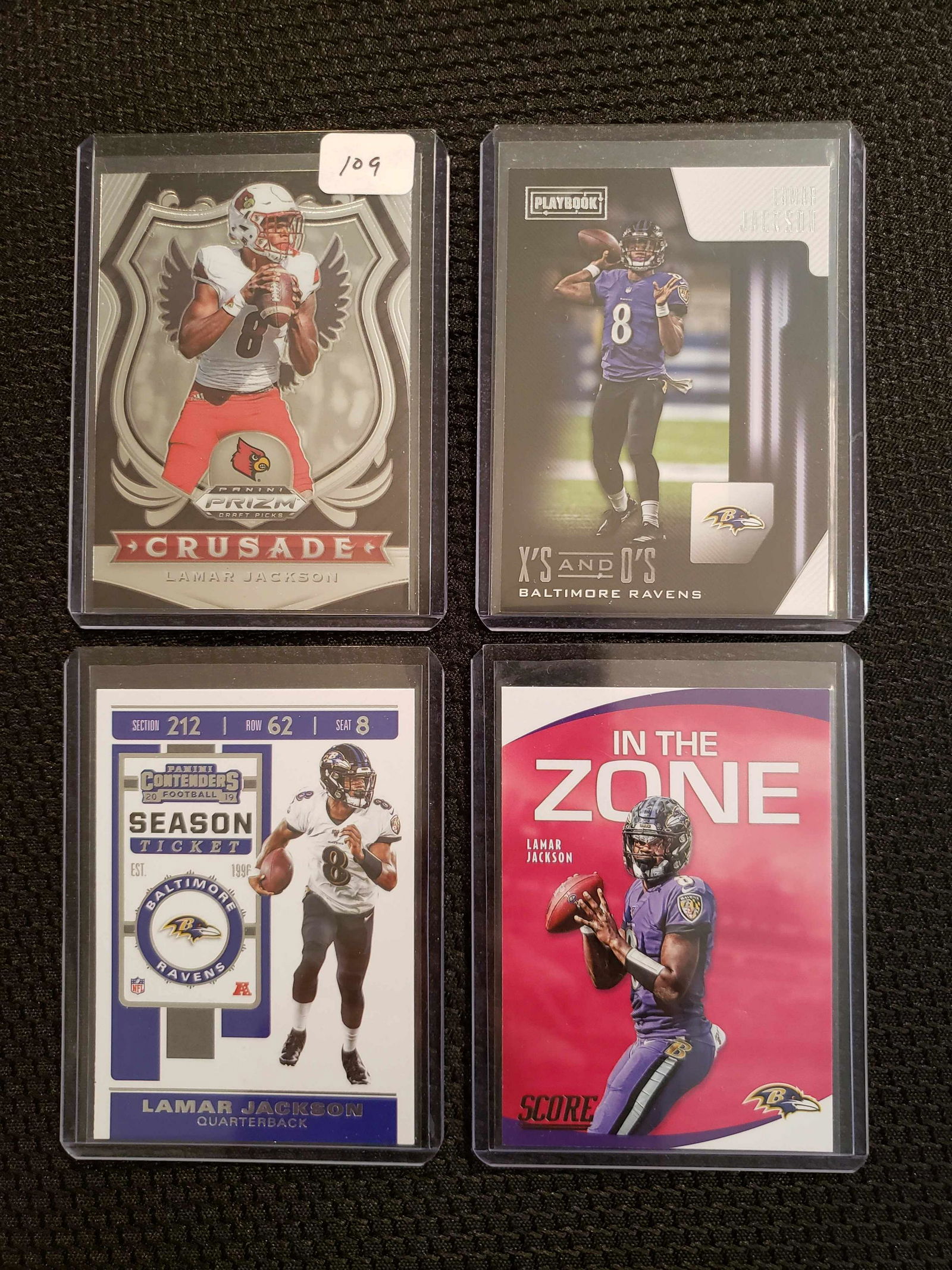 LAMAR JACKSON LOT WITH 2018 ROOKIE CARD (1 of 1)