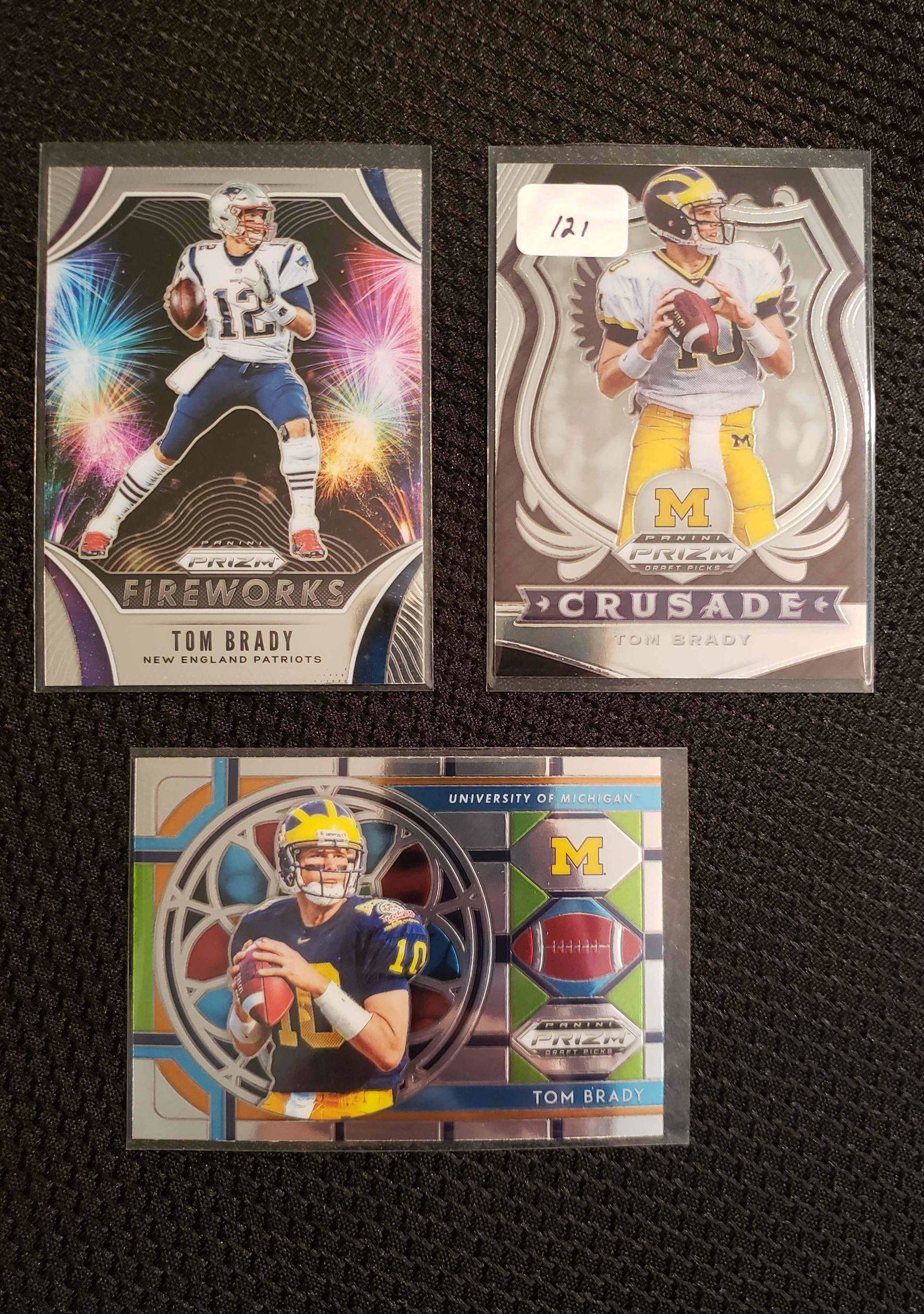 LOT OF 3 PANINI PRIZM TOM BRADY INSERT CARDS (1 of 1)