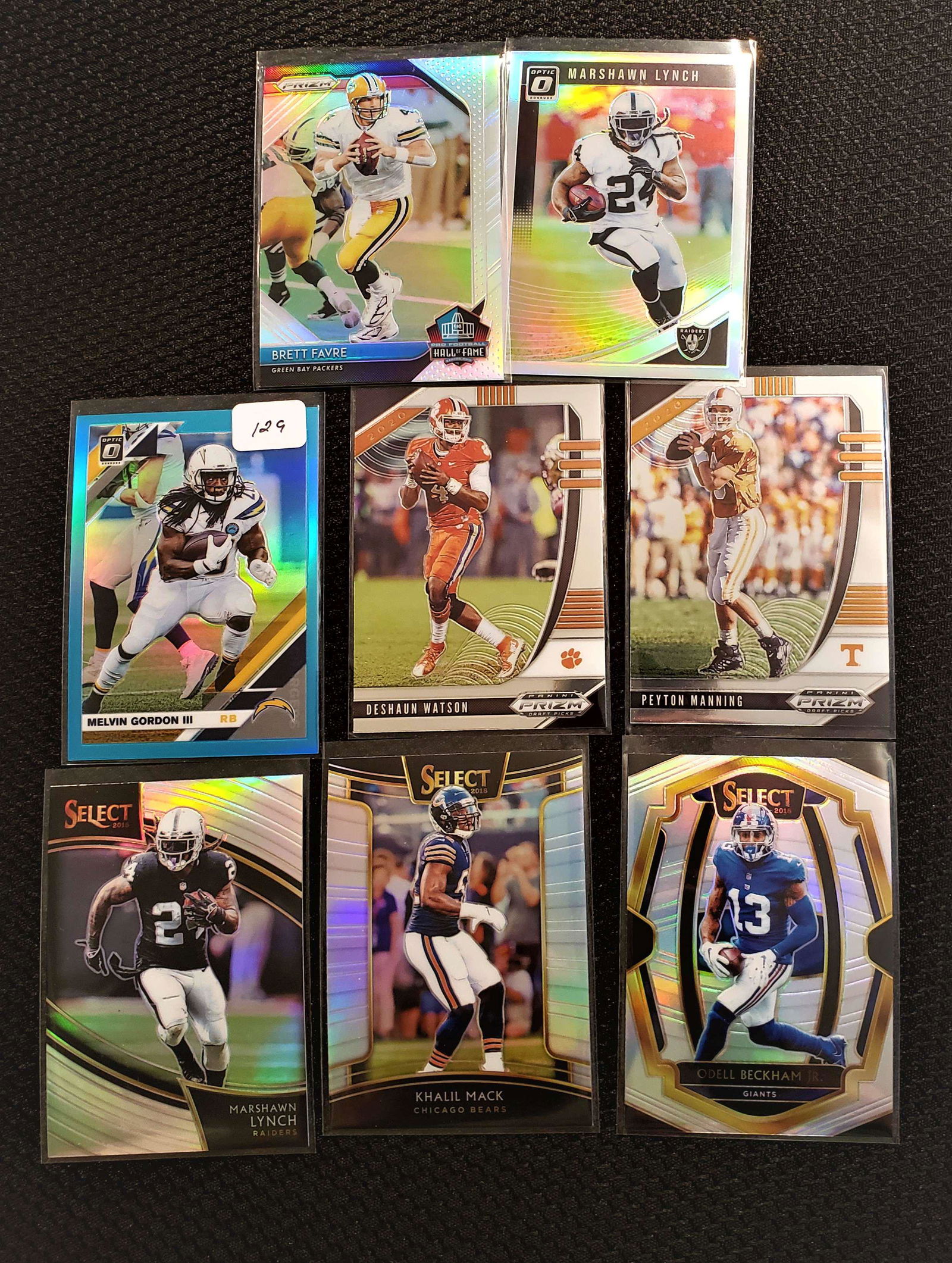 LOT OF 10 PANINI PRIZM FOOTBALL COLORED PRIZMS/SHORT (1 of 1)