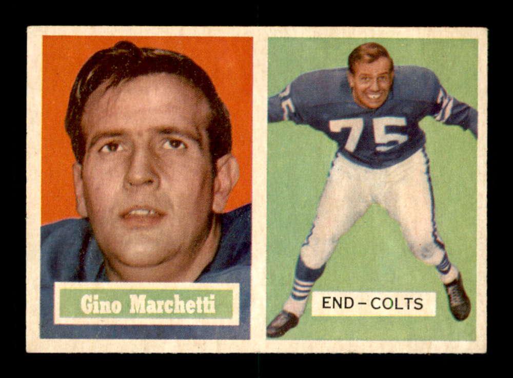 1957 Topps #5 Gino Marchetti BALT. COLTS EX+: 1957 Topps #5 Gino Marchetti BALT. COLTS EX+