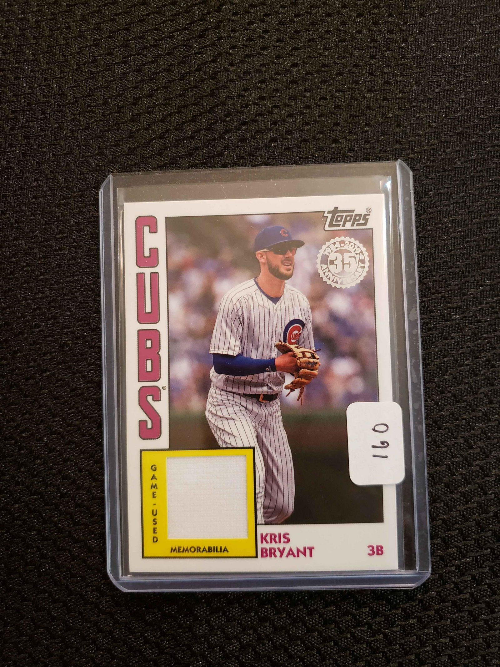 KRIS BRYANT '84 ANNIVERSARY GAME USED JERSEY CARD (1 of 1)