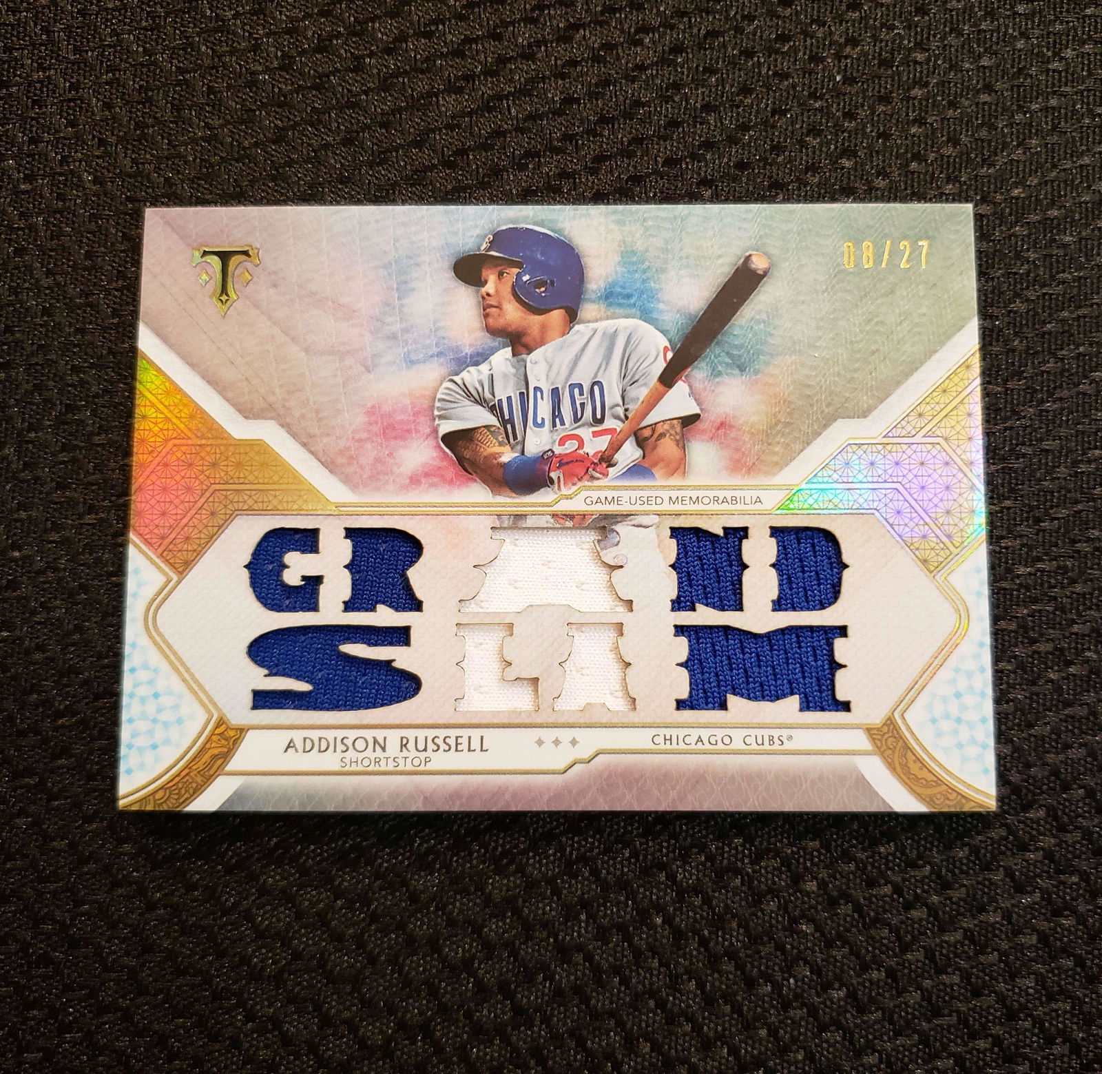 TOPPS TRIPLE THREADS ADDISON RUSSELL GAME USED RELIC (1 of 2)