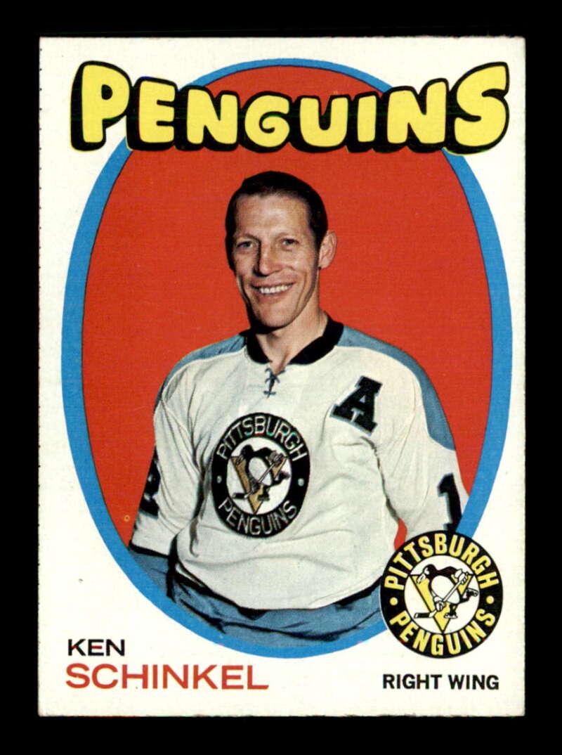 VINTAGE 1971 TOPPS NHL HOCKEY TRADING CARDS: 1971 Topps #64 Ken Schinkel PITTSBURGH PENGUINS