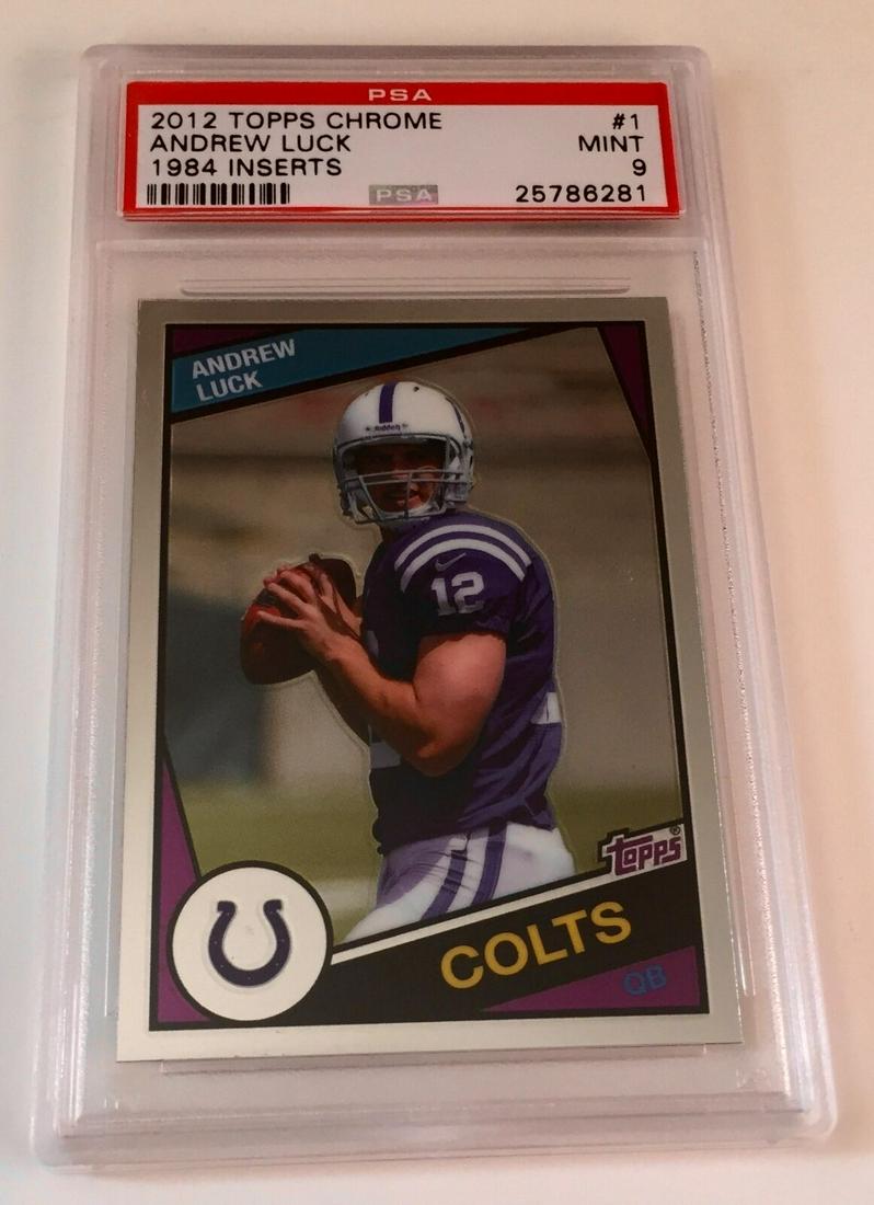 PSA GRADED MINT PSA 9 ANDREW LUCK ROOKIE CARD (1 of 1)