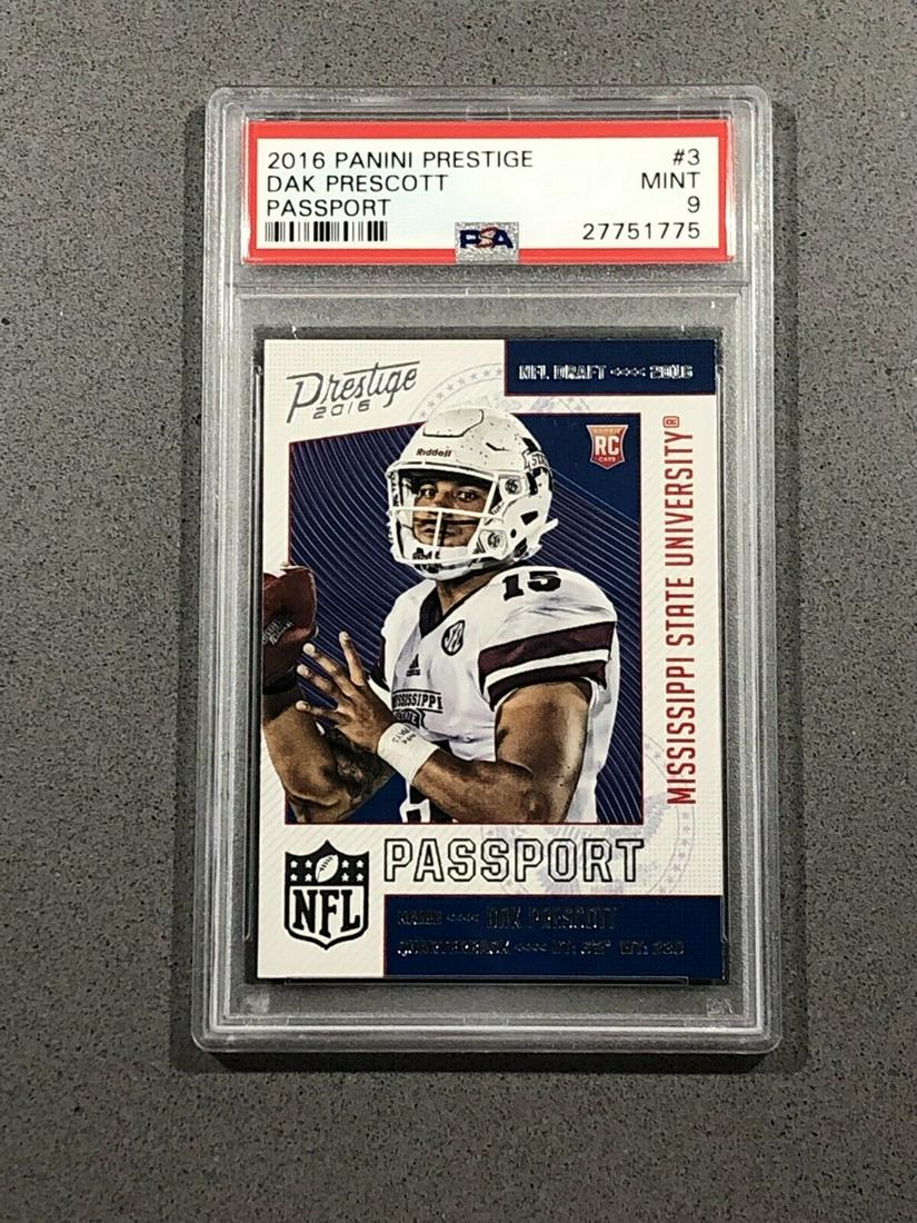 PSA 9 MINT Dak Prescott Panini Prestige Passport Rookie (1 of 3)