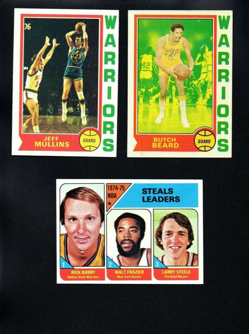 1974-75 TOPPS RICK BARRY LEADERS  CARD & WARRIORS LOT (1 of 1)
