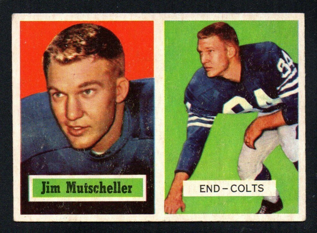 1957 TOPPS #103 JIM MUTSCHELLER BALT. COLTS EX+: 1957 TOPPS #103 JIM MUTSCHELLER BALT. COLTS EX+
