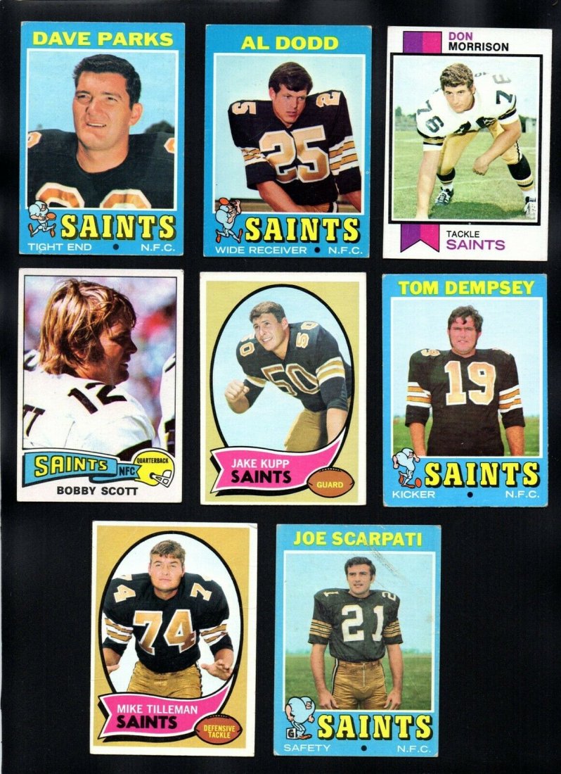 VINTAGE NEW ORLEANS SAINT FOOTBALL CARDS (1 of 1)