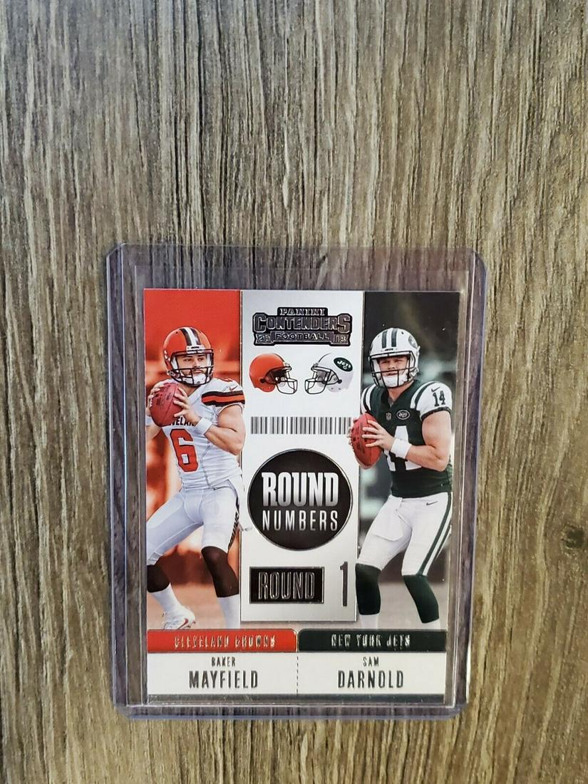 2018 Panini Contenders Round Numbers Baker Mayfield/Sam: 2018 Panini Contenders Round Numbers Baker Mayfield/Sam Darnold RC!!!!