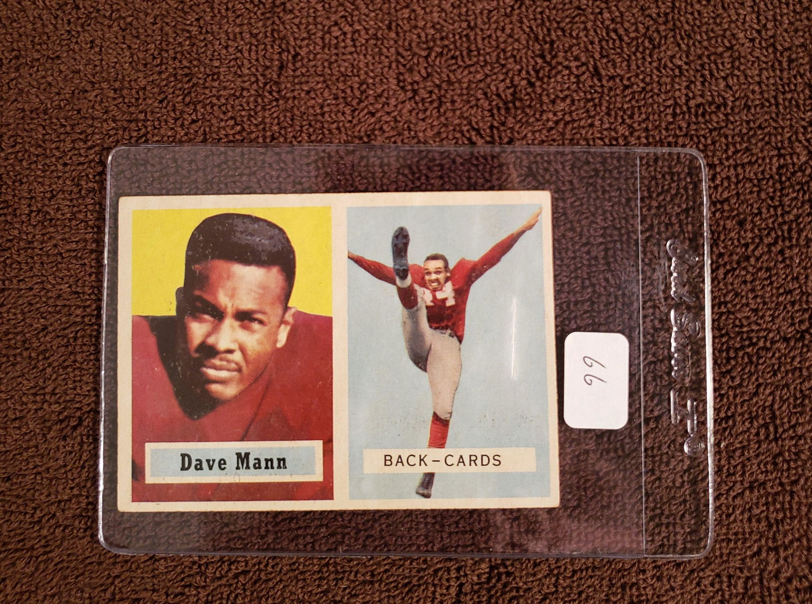 VINTAGE 1957 TOPPS FOOTBALL CARDS: DAVE MANN CHICAGO CARDINALS #50