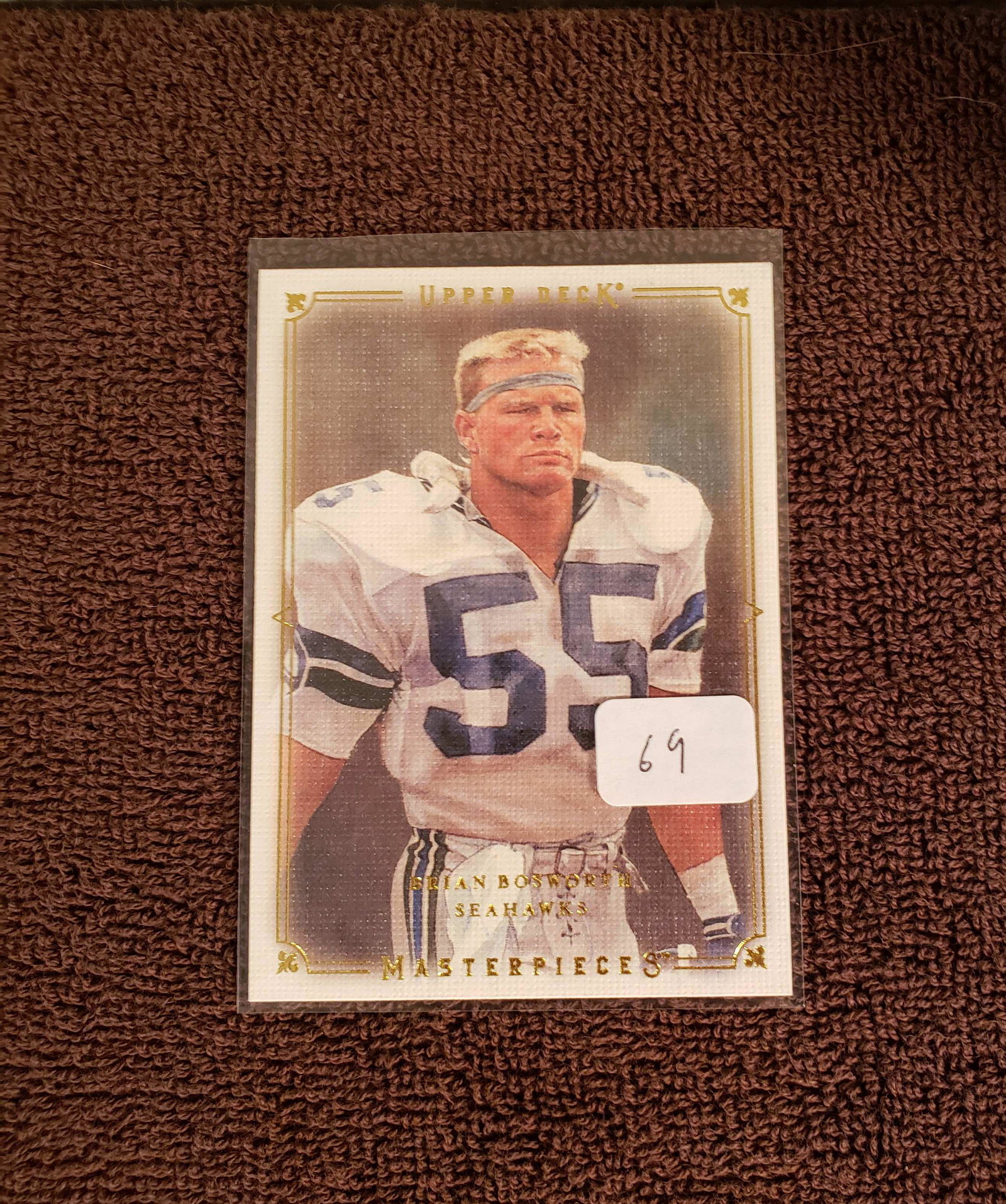 2008 UPPER DECK MASTER PIECES BRIAN BOSWORTH M"THE BOZ": 2008 UPPER DECK MASTER PIECES BRIAN BOSWORTH M"THE BOZ"