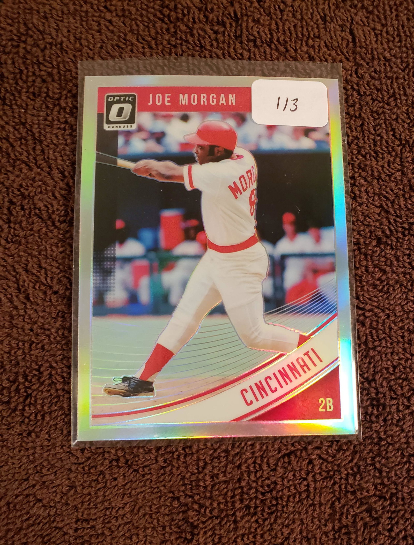 2018 OPTIC JOE MORGAN BIG RED MACHINE SILVER PRIZM SP: 2018 OPTIC JOE MORGAN BIG RED MACHINE SILVER PRIZM SP