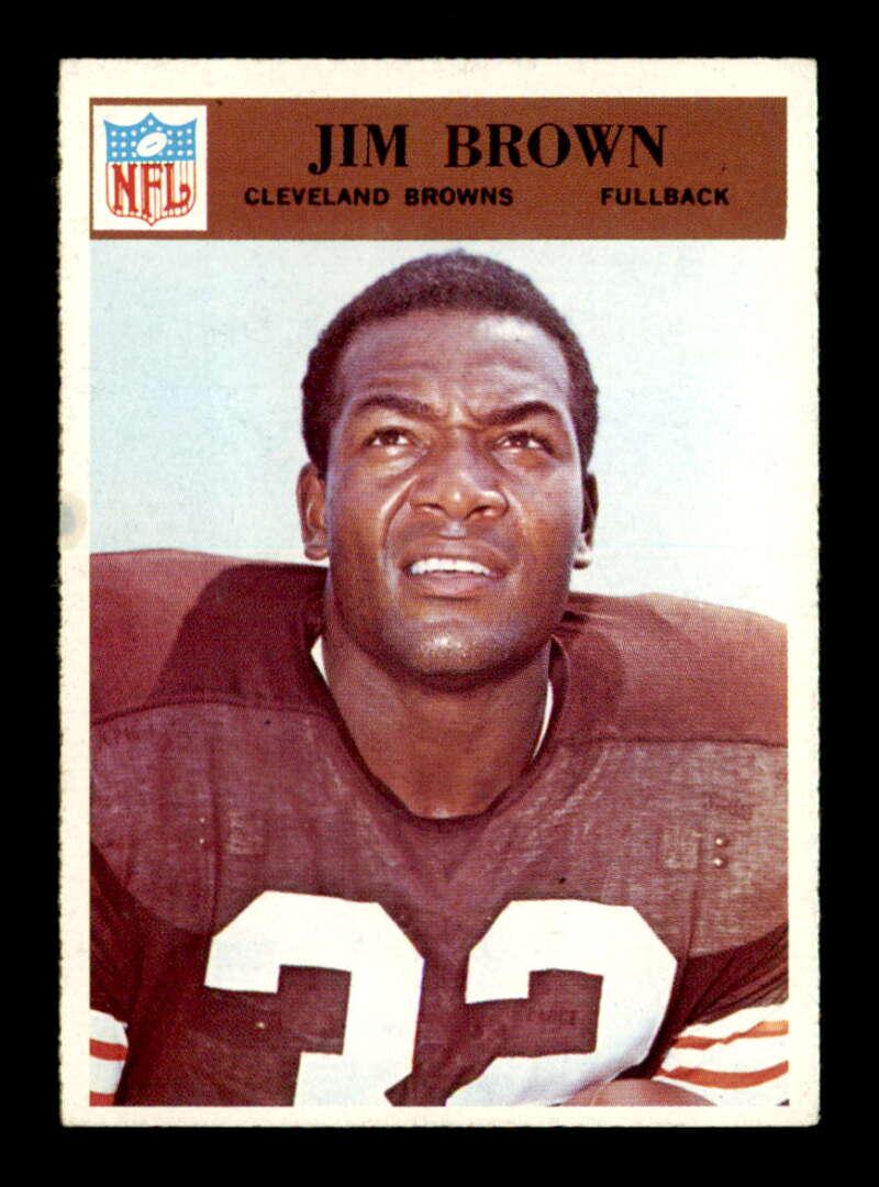 1966 Philadelphia Gum Co.#41 Jim Brown EXMT Cleveland: 1966 Philadelphia #41 Jim Brown EXMT NFL Hall of Fame Legend