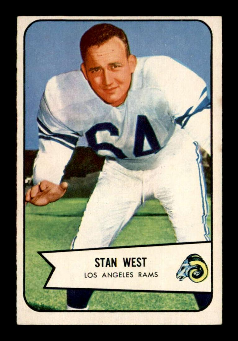 1954 Bowman FOOTBALL CARD Stan West: 1954 Bowman #103 Stan West RC EXMT