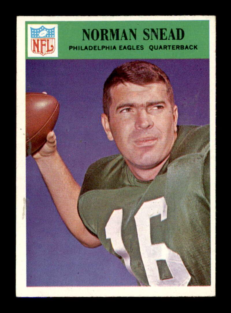 VINTAGE 1966 Philadelphia Gum Co. NFL FOOTBALL CARDS: 1966 Philadelphia #142 Norm Snead EAGLES EXMT