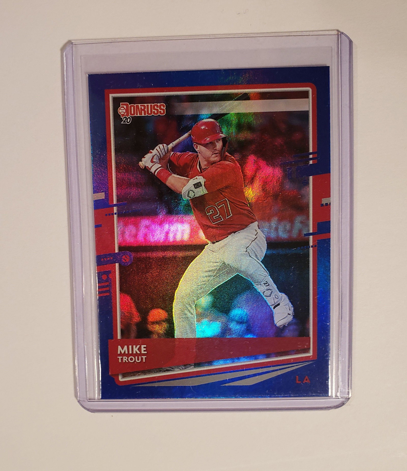 2020 PANINI DONRUSS MIKE TROUT BLUE FOIL SP: 2020 PANINI DONRUSS MIKE TROUT BLUE FOIL SP