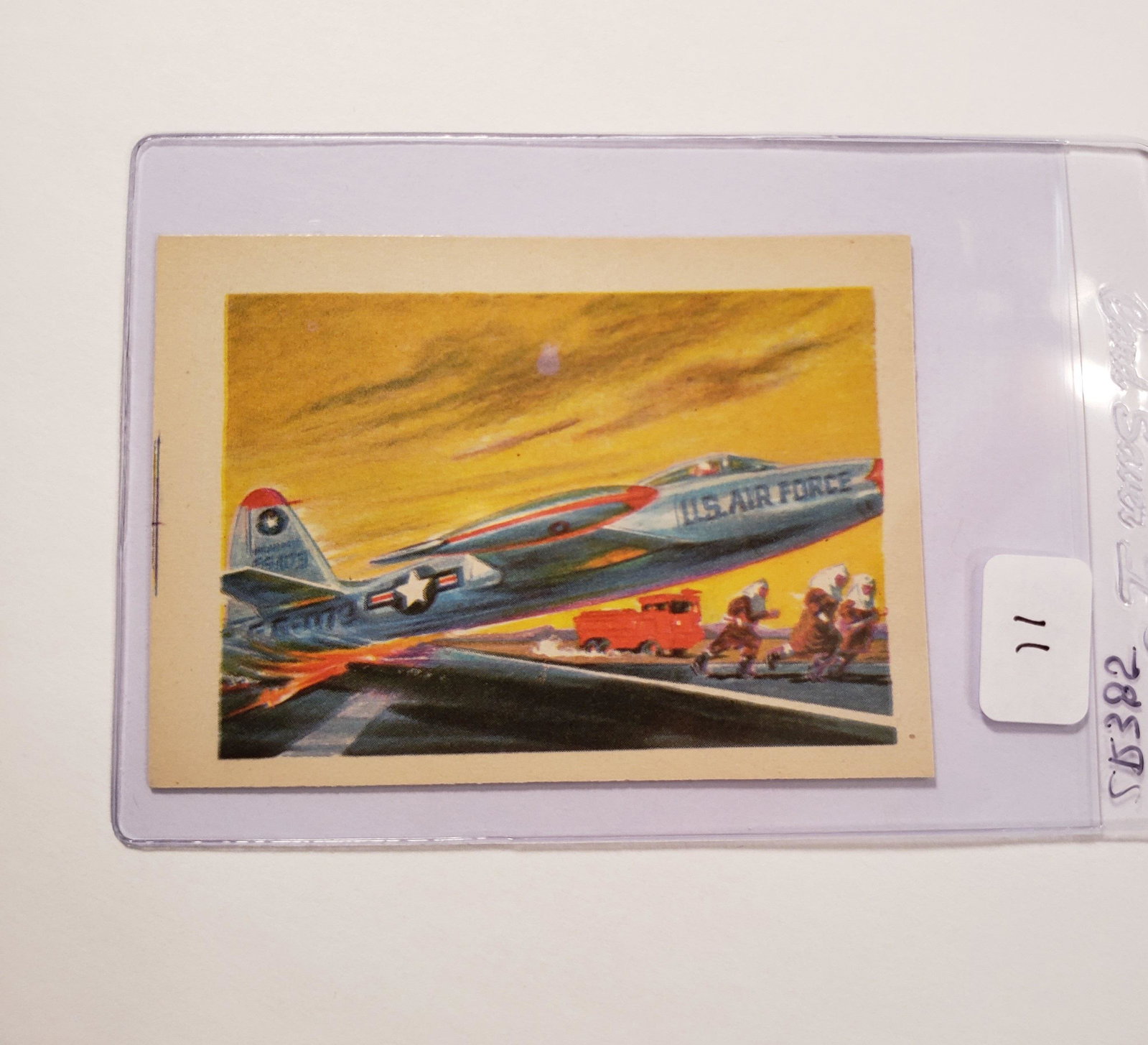 HIGH GRADE 1956 ADVENTURE GUM TRADING CARD: AIR FORCE FLIERS CARD #71