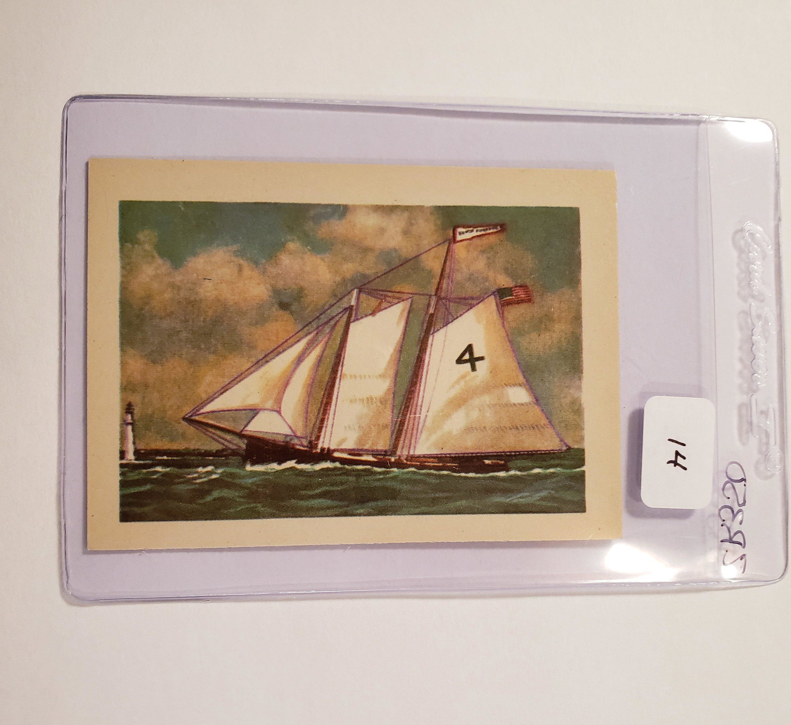 HIGH GRADE 1956 ADVENTURE GUM TRADING CARD: RACING WITH A PINCH OF SALT CARD #52