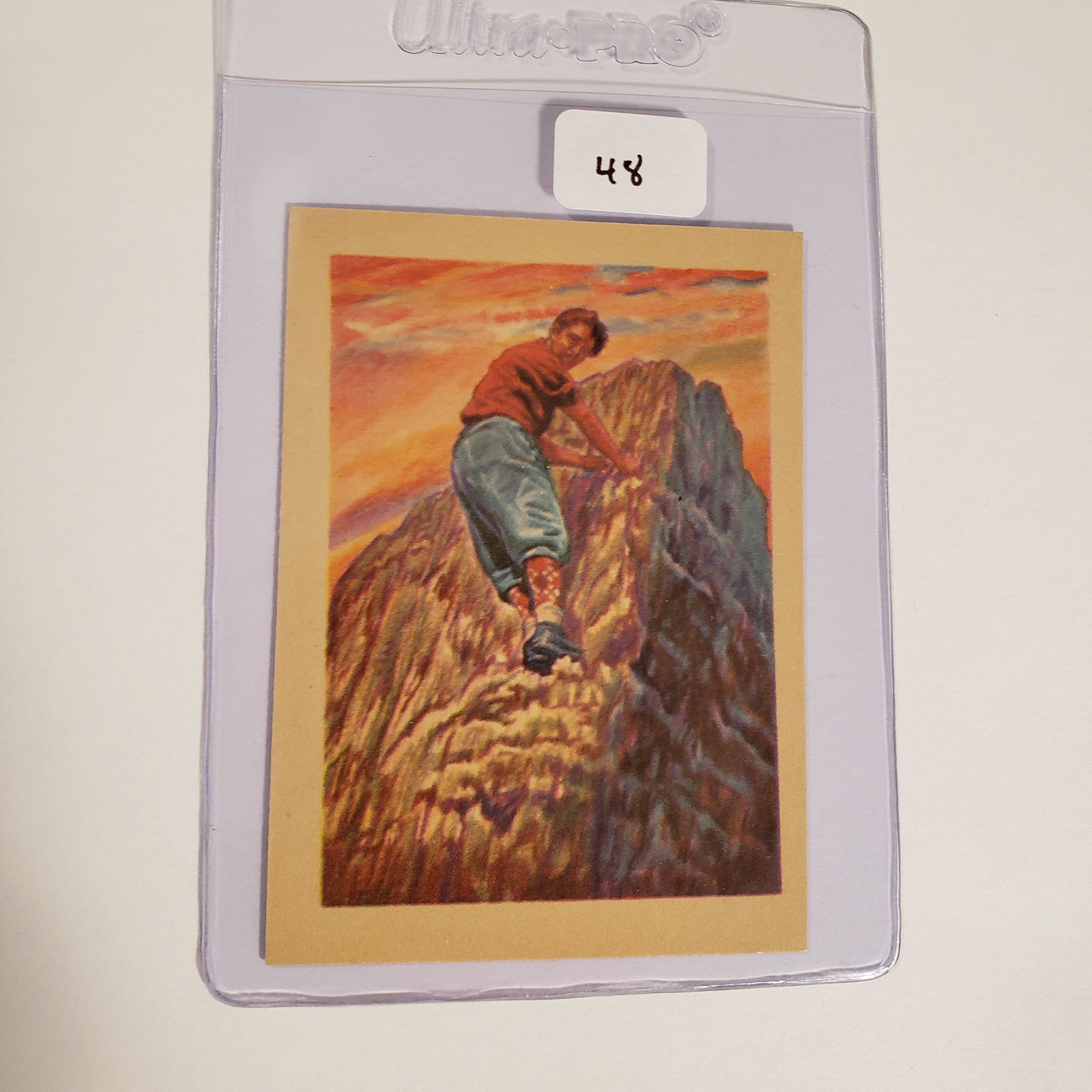 1956 ADVENTURE GUM CO. TRADING CARD MINT: VINTAGE ADVENTURE CARD #13 MOUNT EVEREST