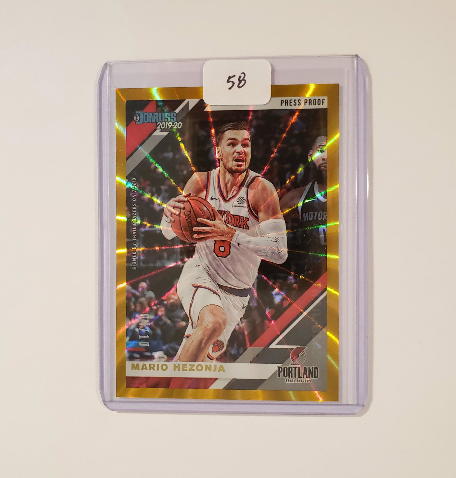 2019-20 DONRUSS GOLD SUNBURST SSP 04/10: MARIO HEZONJA GOLD SUPER SHORT PRINT