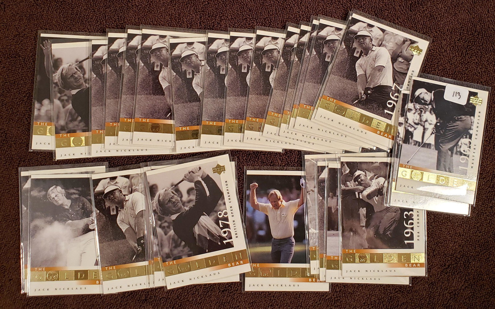 2001 UPPER DECK JACK NICKLAUS GOLDEN BEAR INSERTS: (29 COUNT) WITH LOTS OF DUPES 2001 UPPER DECK JACK NICKLAUS GOLDEN BEAR INSERTS