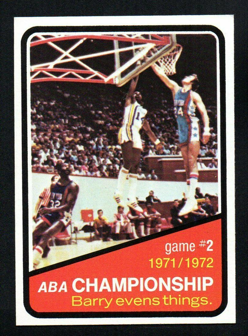 RICK BARRY NETS ABA CHAMPIONSHIP 1972-73 TOPPS #242: RICK BARRY NETS ABA CHAMPIONSHIP 1972-73 TOPPS #242 EXMT