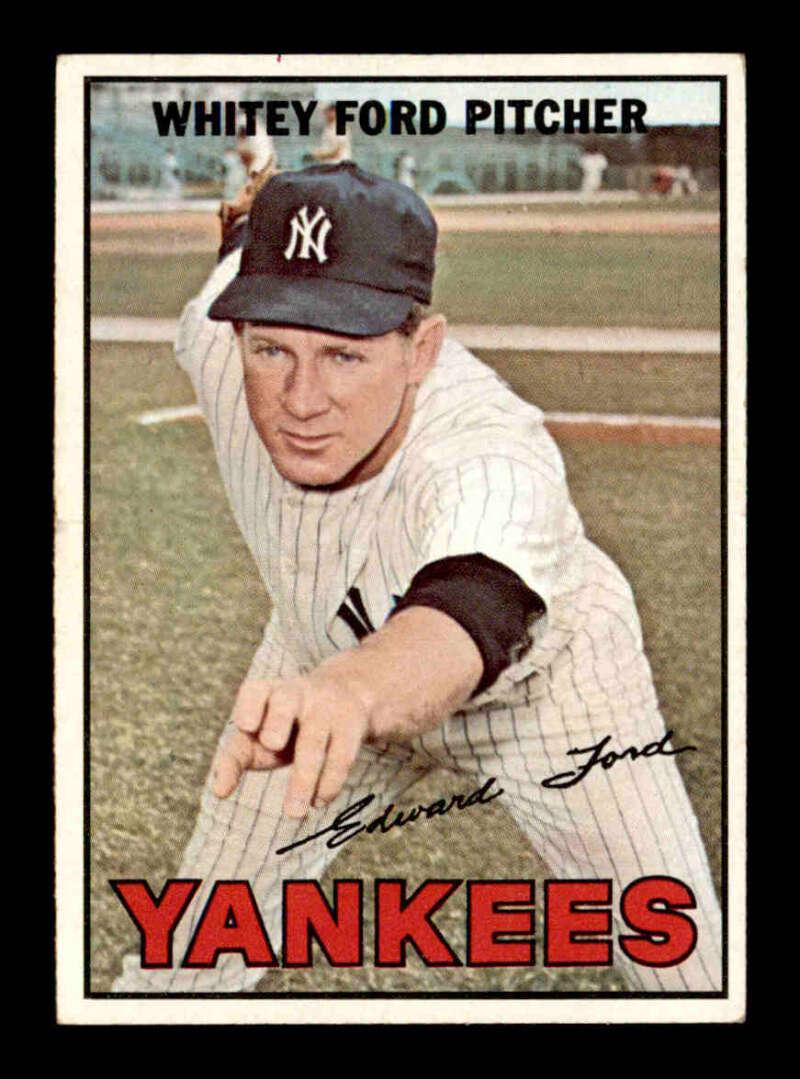 1967 Topps #5 Whitey Ford NEW YORK YANKEES EX+: 1967 Topps #5 Whitey Ford NEW YORK YANKEES EX+