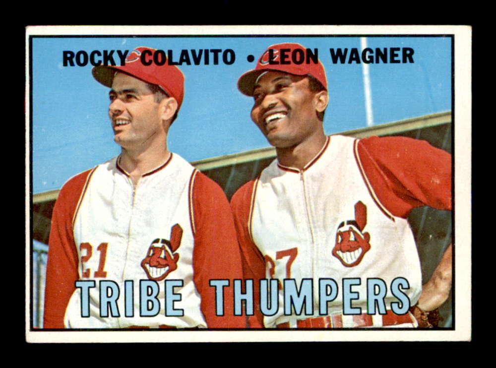 1967 Topps #109 Colavito/Wagner Tribe Thumpers EX+: 1967 Topps #109 Rocky Colavito/Leon Wagner Tribe Thumpers EX+