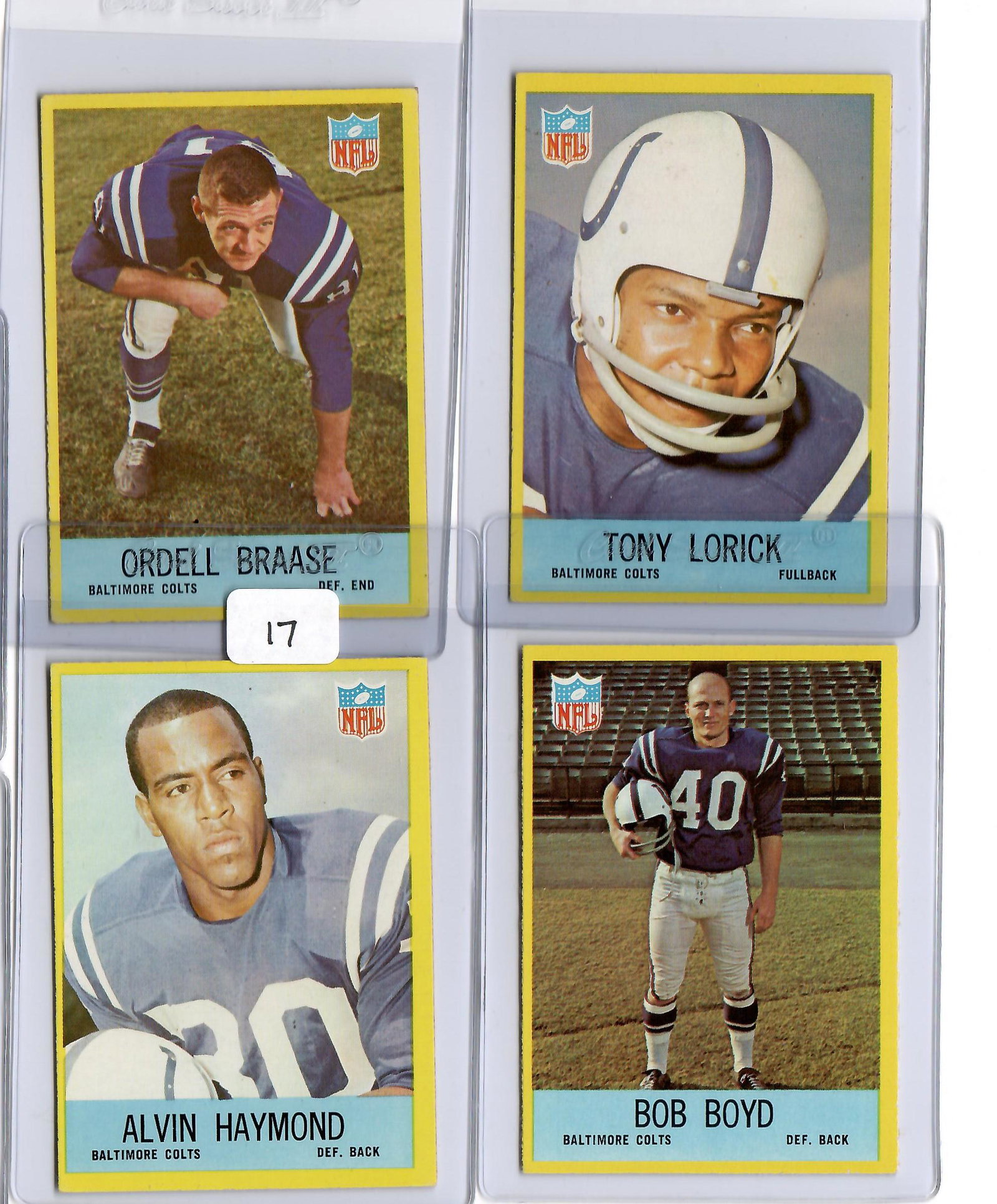 VINTAGE BALTIMORE COLTS FOOTBALL CARDS: VINTAGE BALTIMORE COLTS FOOTBALL CARDS