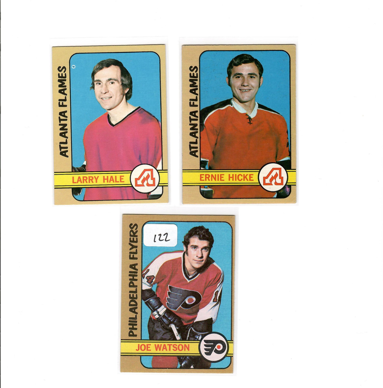 1972-73 HOCKEY JOE WATSON, ERNIE HICKE, LARRY HALE: 1972-73 HOCKEY JOE WATSON, ERNIE HICKE, LARRY HALE