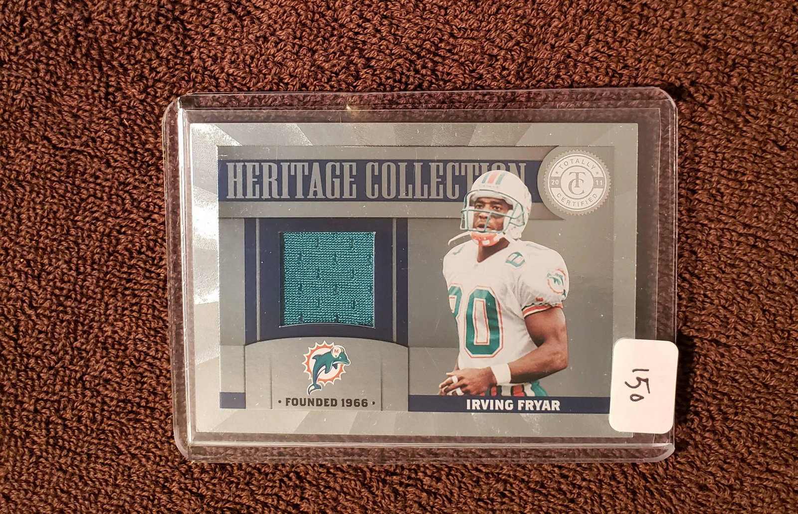 CERTIFIED HERITAGE COLLECTION IRVING FRYAR DOLPHINS: CERTIFIED HERITAGE COLLECTION IRVING FRYAR DOLPHINS 201/249