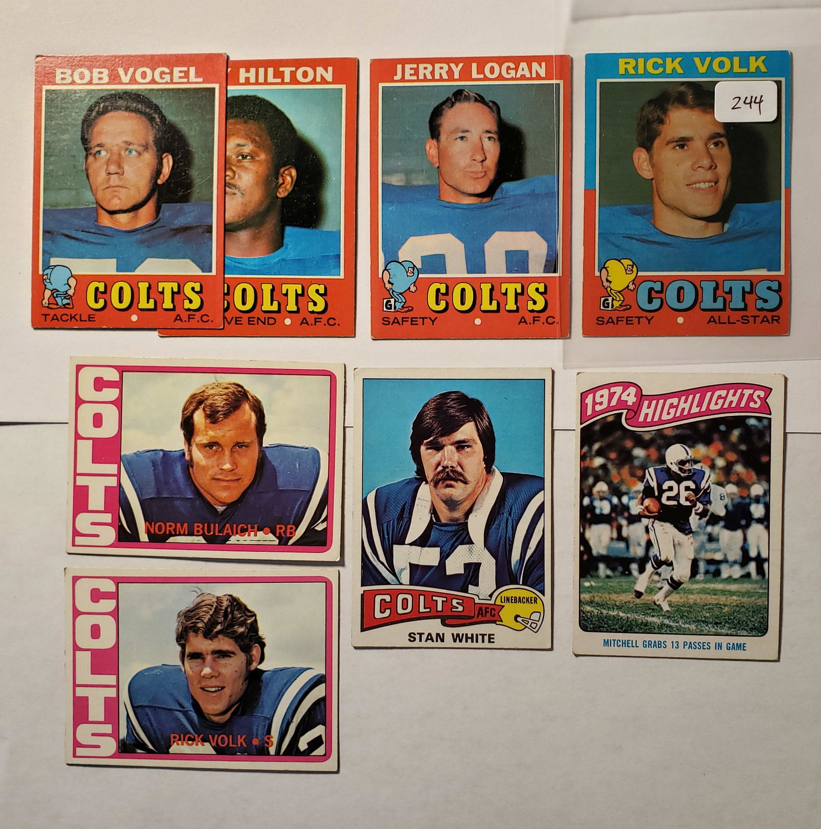 1970'S TOPPS FOOTBALL BALTIMORE COLTS LOT EX: 1970'S TOPPS FOOTBALL BALTIMORE COLTS LOT EX