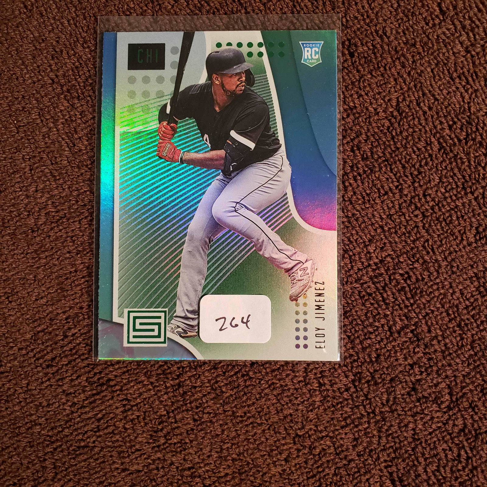 ELOY JIMENEZ GREEN FOIL SP ROOKIE CARD: 2019 STATUS ELOY JIMENEZ GREEN FOIL SP PARALLEL ROOKIE CARD
