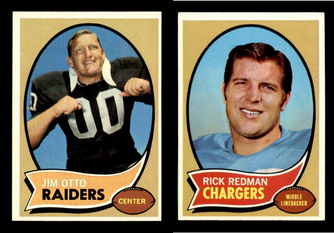 1970 Topps Football Cards EXMT CONDITION: #116 Jim Otto HOF, #118 Rick Redman