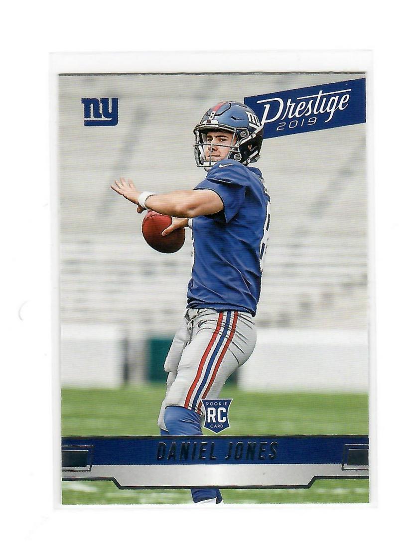 2019 PANINI PRESTIGE DANIEL JONES NY GIANTS ROOKIE CARD: 2019 PANINI PRESTIGE DANIEL JONES NY GIANTS ROOKIE CARD