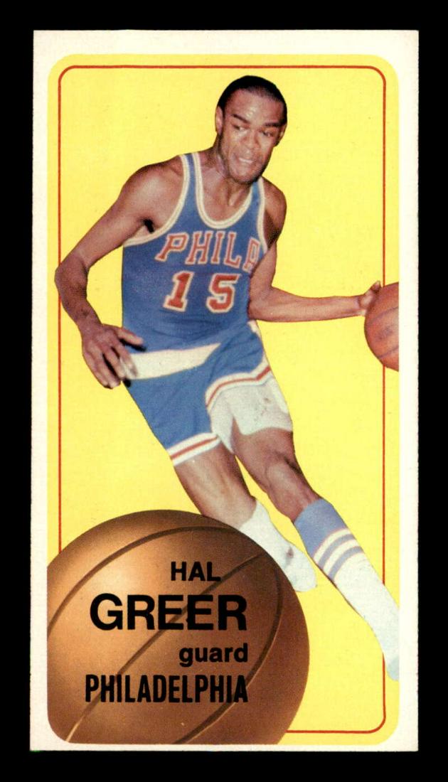 1970 TOPPS BASKETBALL CARDS CLASSIC TALL BOYS EX+: 1970 Topps #155 Hal Greer EXMT