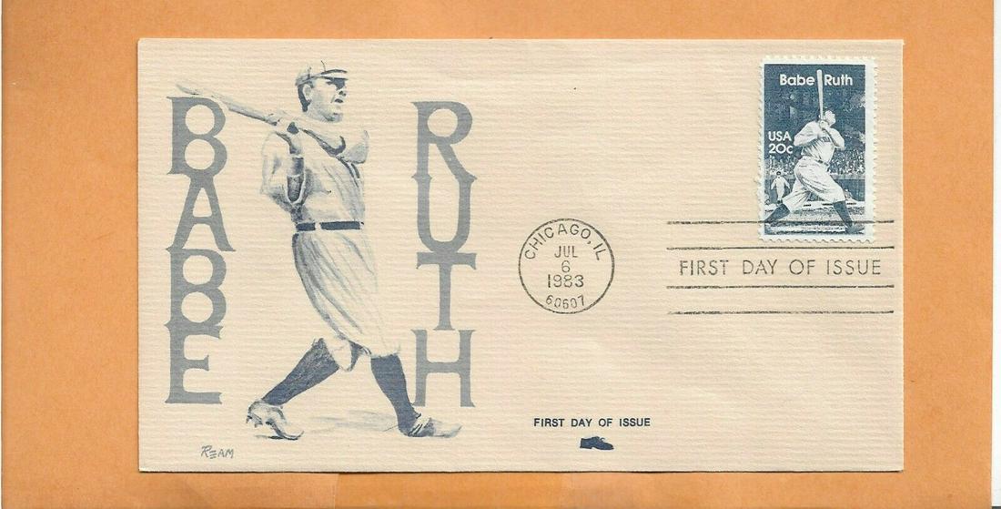 BABE RUTH FIRST DAY COVER JUL 6,1983 CHICAGO ILL FDC: BABE RUTH FIRST DAY COVER JUL 6,1983 CHICAGO ILL FDC