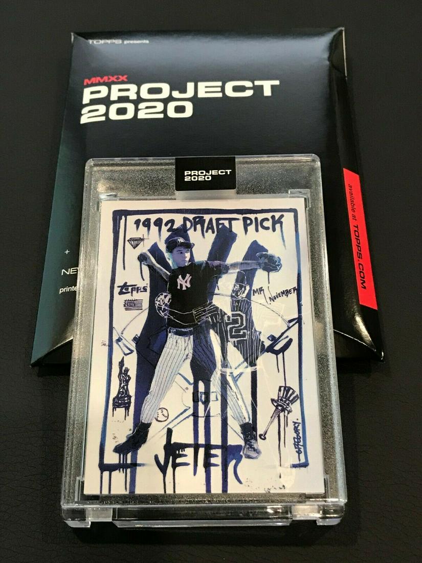 Topps PROJECT 2020 Derek Jeter Card #93 by Gregory Siff: Topps PROJECT 2020 Derek Jeter Card #93 by Gregory Siff. 20 iconic baseball cards. 20 culture-defining artists. PROJECT 2020 by Topps visually reimagines the baseball cards that have defined generatio