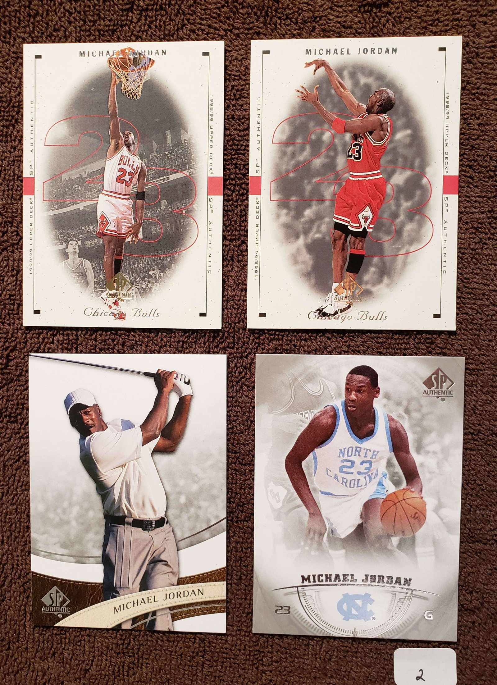 LOT OF 4 PREMIUM MICHAEL JORDAN CARDS SPA, UPPER DECK: LOT OF 4 PREMIUM MICHAEL JORDAN CARDS SPA, UPPER DECK