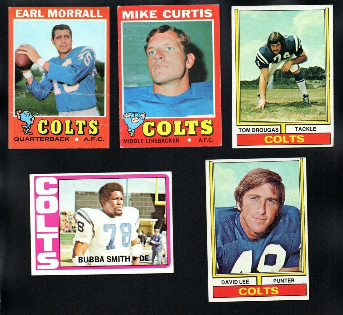 VINTAGE BALT. COLTS LOT 1972 & 1975 TOPPS EXMT+: BALT. COLTS LOT 1972 BUBBA SMITH, EARL MORRALL
