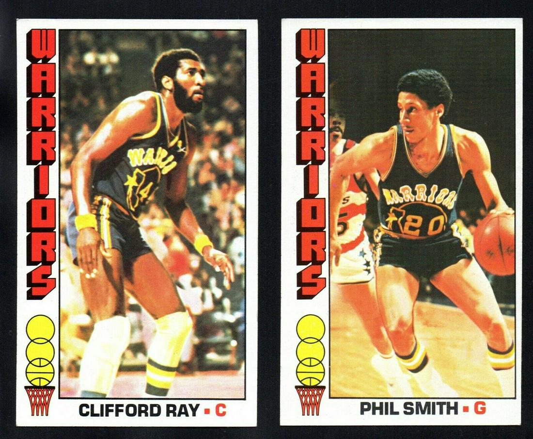 1976 TOPPS BASKETBALL CARDS JUMBO 3x5 CARDS NRMT: 1976-77 TOPPS #109 CLIFFORD RAY #89 PHIL SMITH GOLDEN ST. WARRIORS