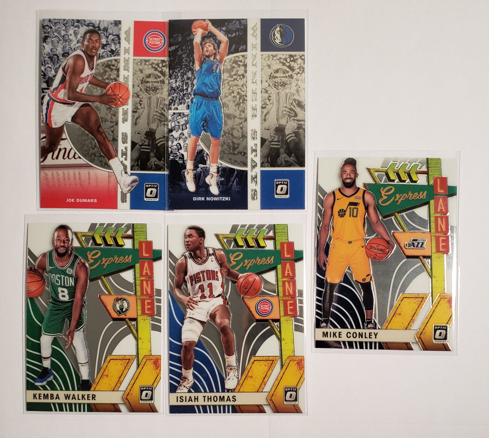 2019-20 OPTIC BASKETBALL INSERT CARDS: ISIAH THOMAS KEMBA WALKER EXPRESS LANE