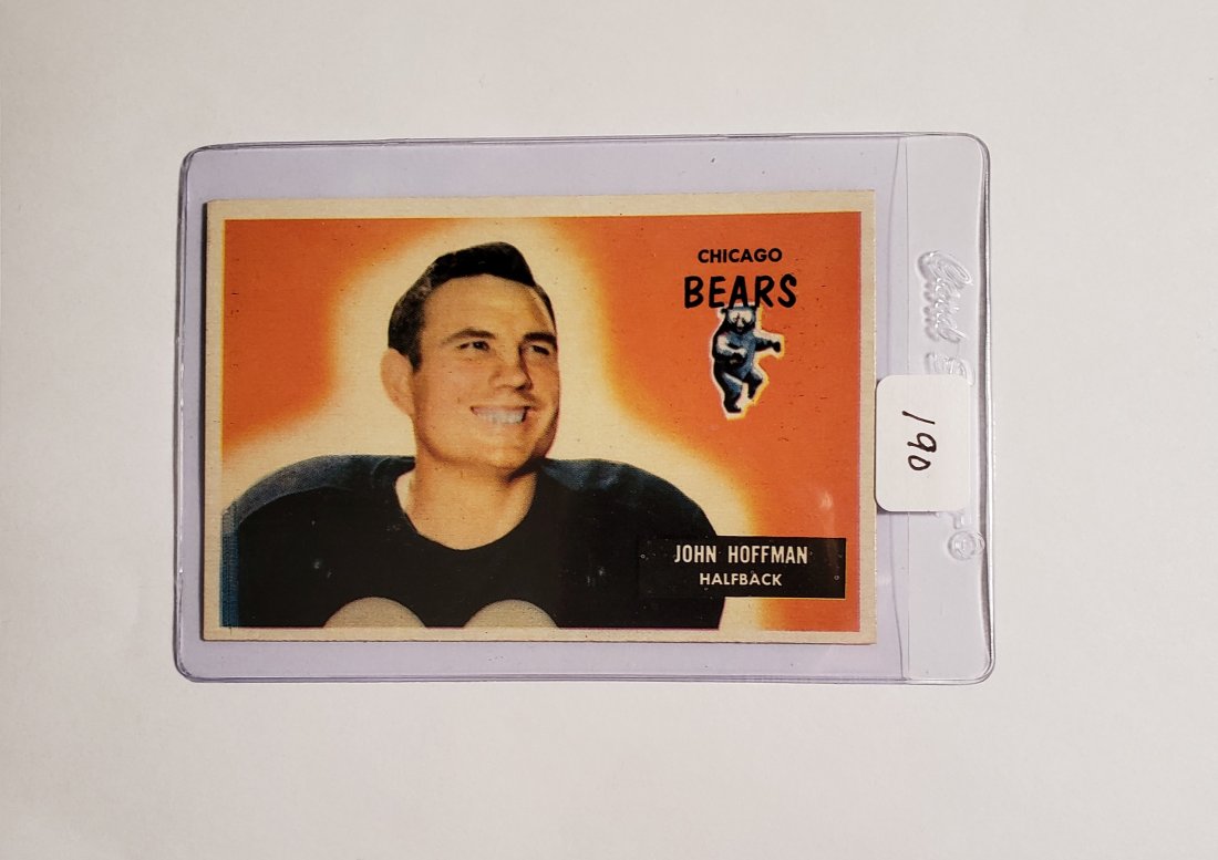 1955 BOWMAN FOOTBALL #56 JOHN HOFFMAN CHI. BEARS: 1955 BOWMAN FOOTBALL #56 JOHN HOFFMAN CHI. BEARS