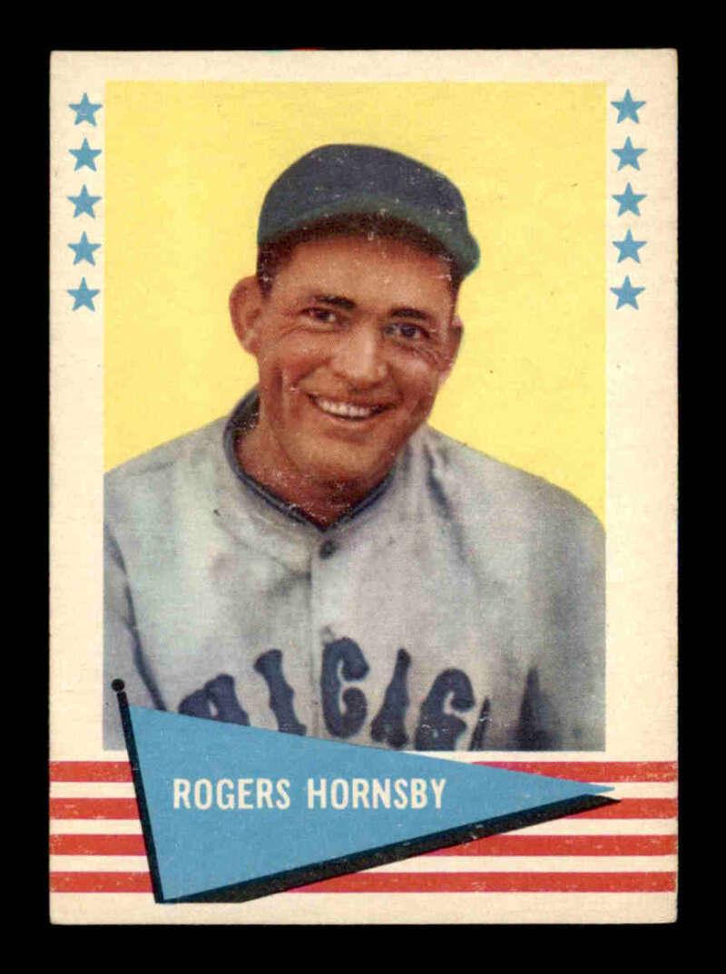 1961 Fleer Baseball Greats #43 Rogers Hornsby: 1961 Fleer Baseball Greats #43 Rogers Hornsby