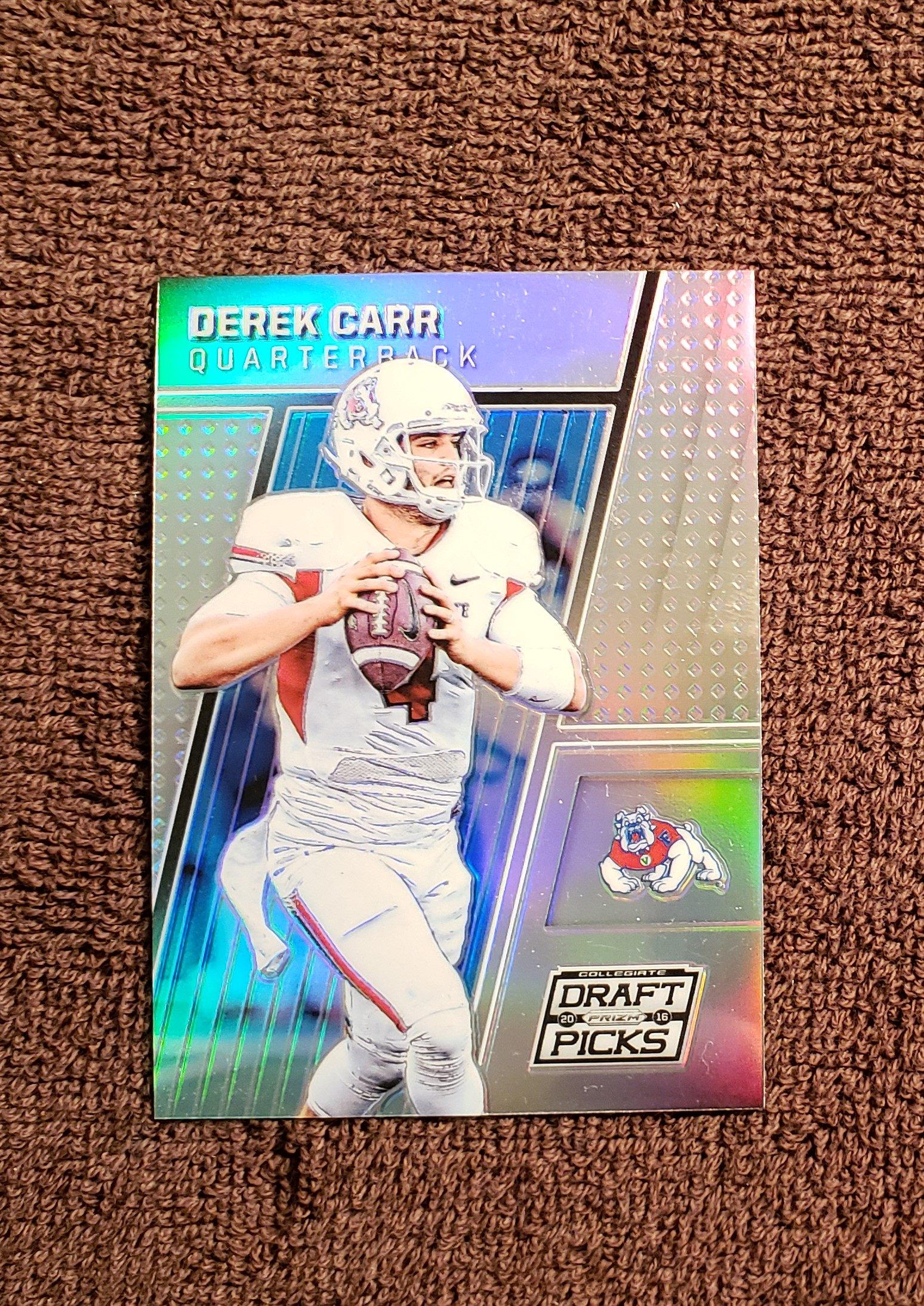 DAVID CARR RAIDERS PRIZM DRAFT PICKS SILVER PRIZM: 2020 TOPPS BASEBALL EXCLUSIVE PLAYER MEDALLION RELIC PACK
