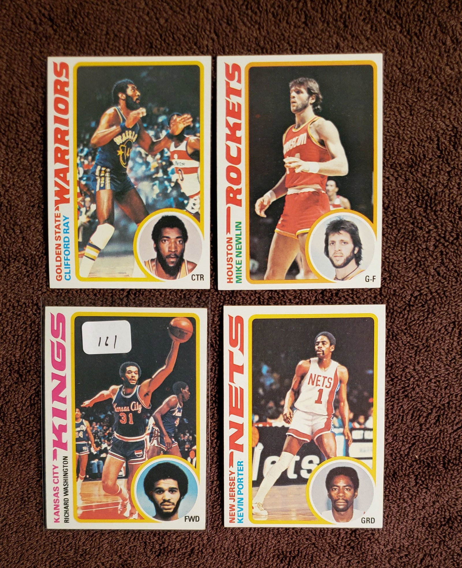LOT OF 8 1978-1979 TOPPS BASKETBALL CARDS NRMT+: KEVIN PORTER, CLIFFORD RAY VINTAGE TOPPS BASKETBALL FROM VENDING BOX NRMT+ SHARP CARDS