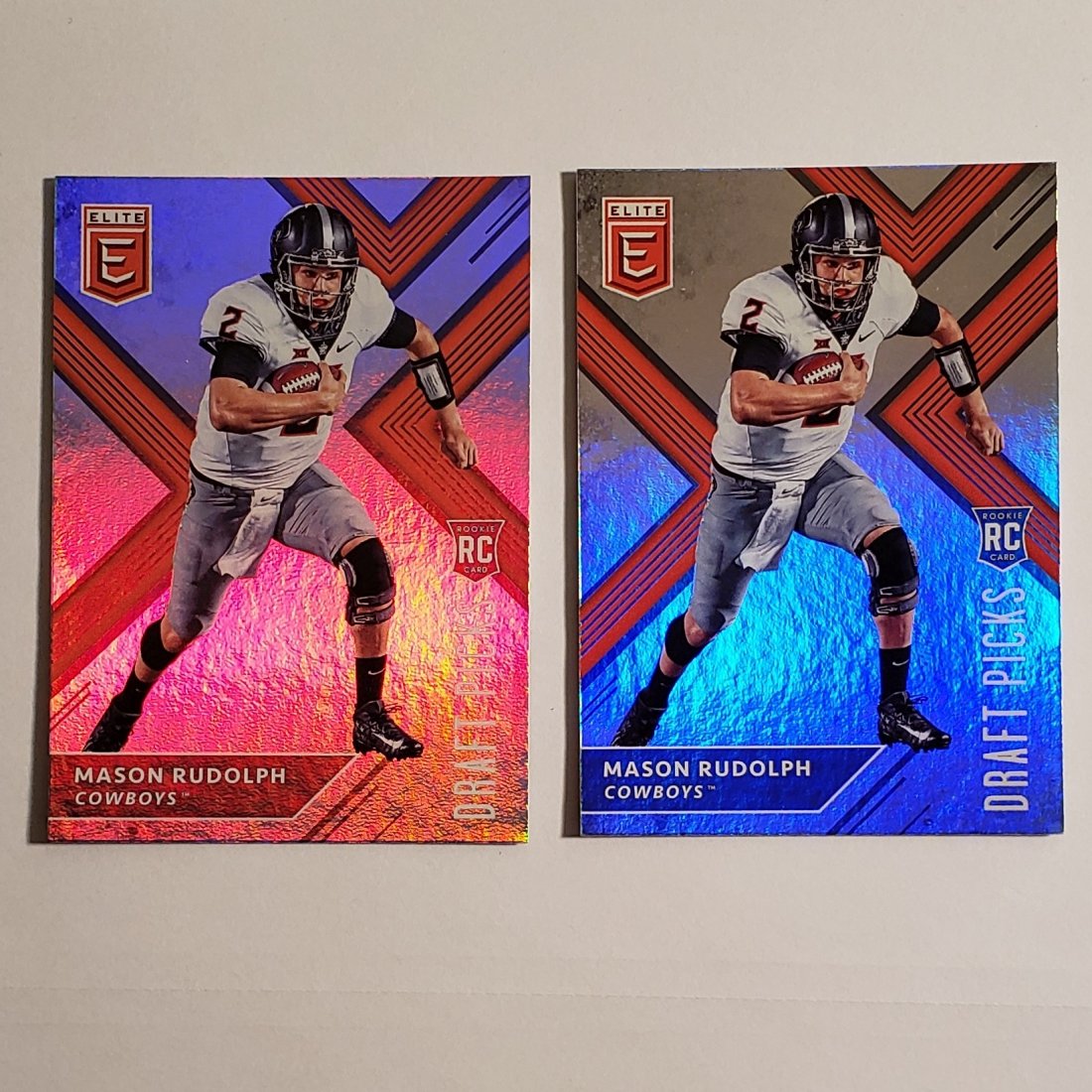 MASON RUDOLPH PITTSBURGH STEELER ROOKIE CARDS: 2018 PANINI ELITE DRAFT PICKS MASON RODOLPH OSU/STEELERS ROOKIE CARDS